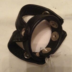 Leather C & Ball Ring, #25